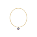 Classic Gold 2mm Bracelet - Reflection Small Charm - 06