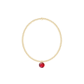 Classic Gold 2mm Bracelet - Reflection Small Charm - 07