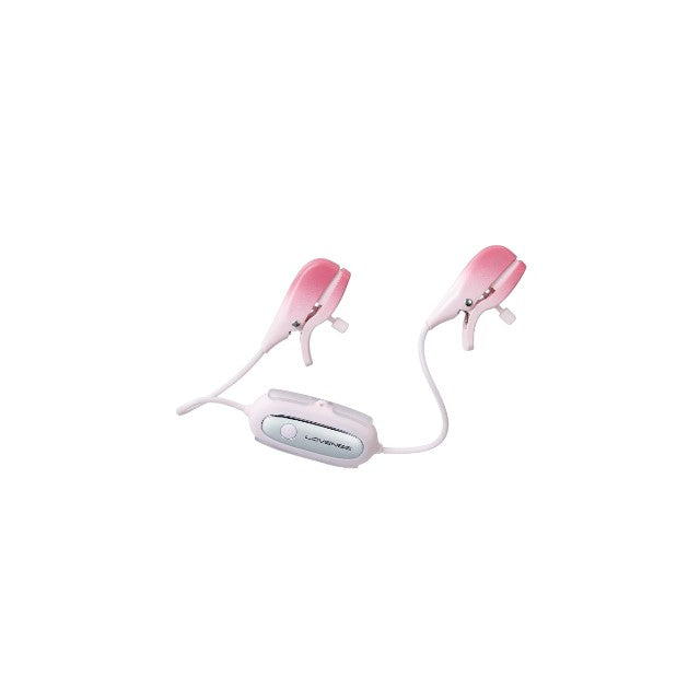 Cleme pentru sani LOVENSE - GEMINI, cu vibratii si control prin aplicatie, culoarea roz, 14 cm