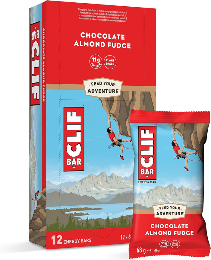 Clif Chocolate Almond Fudge Energy Bars 12 x 68g - Out of Date