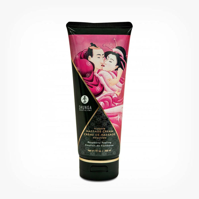 Crema de masaj SHUNGA Raspberry, cu aroma de zmeura, 200 ml