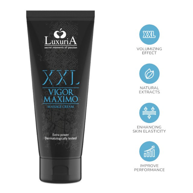 Crema LUXURIA - XXL Vigor Maximo, stimuleaza elasticitatea pielii si ingrosarea penisului,75 ml