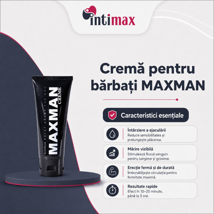 Cremă MAXMAN Creme, pentru întârzierea ejaculării, erecții puternice și mărirea penisului, 60 ml