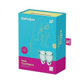 Cupa menstruala, Satisfyer Feel Confident, culoare verde, 1 cutie x 2 buc