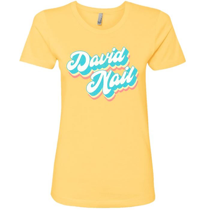 David Nail Ladies Yellow Retro Tee