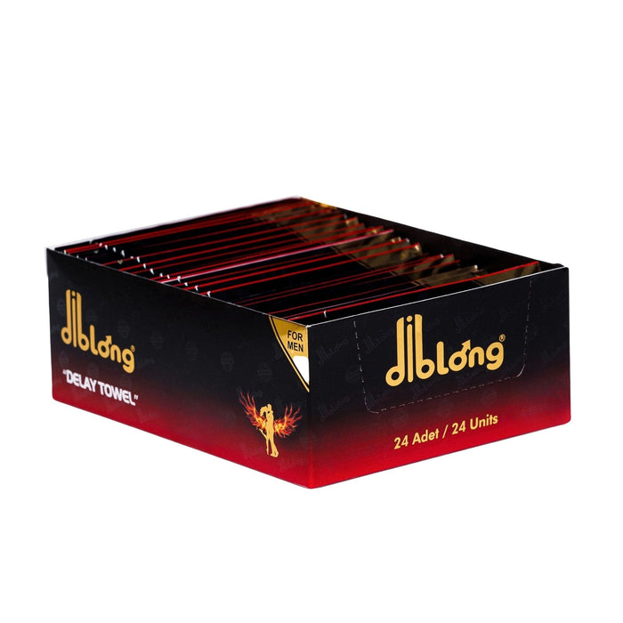 Diblong Delay Wipe - Șervețel pentru bărbați, cu ingrediente ce pot ajuta la întârzierea ejaculării, 1 cutie x 24 buc