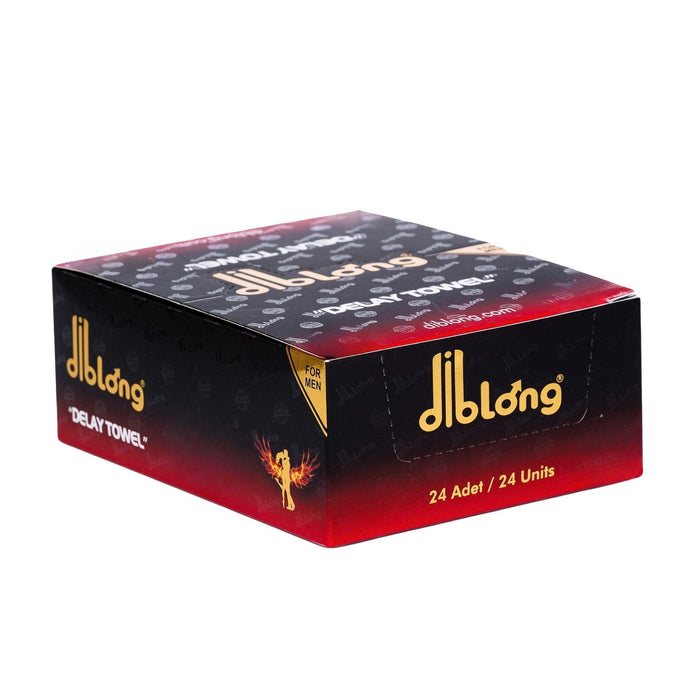 Diblong Delay Wipe - Șervețel pentru bărbați, cu ingrediente ce pot ajuta la întârzierea ejaculării, 1 cutie x 24 buc