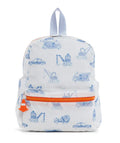 Our best-selling Backpacker now has a little sibling - meet the Mini Backer in Dig It!

Soft to the touch, lightweight, and water-resistant, is equipped with 2-way top zipper for easy access with plenty of room inside and a front zip pocket for all the extras.  It features adjustable padded straps, 2 side water pockets and a convenient top handle that make them easy to carry, and its machine washable!