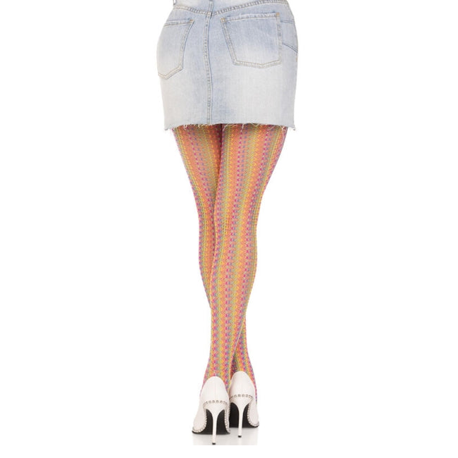 Dresuri Leg Avenue 9732, tip plasa, culoare curcubeu - Pride, marime unica
