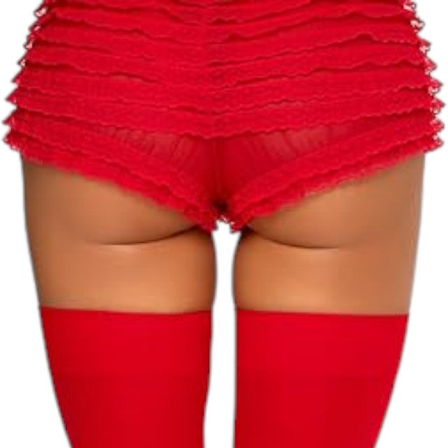 Dresuri sexy Leg Avenue, cu fundiță din satin, mărime universală, culoare roșu, model 6255