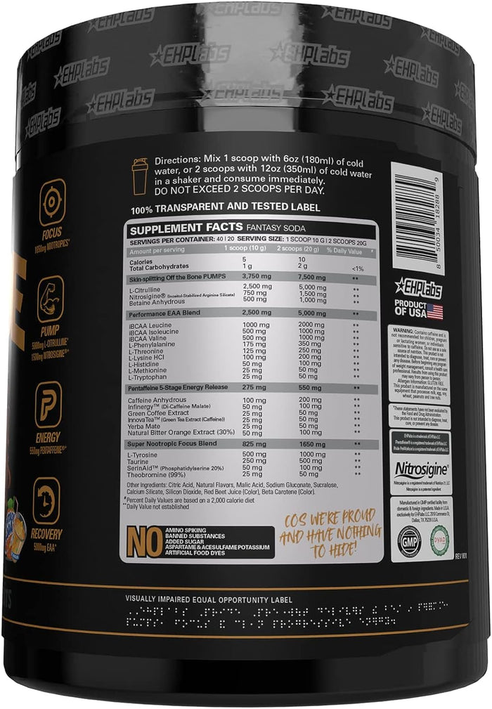 EHP Labs Pride Pre Workout 374g - Out of Date