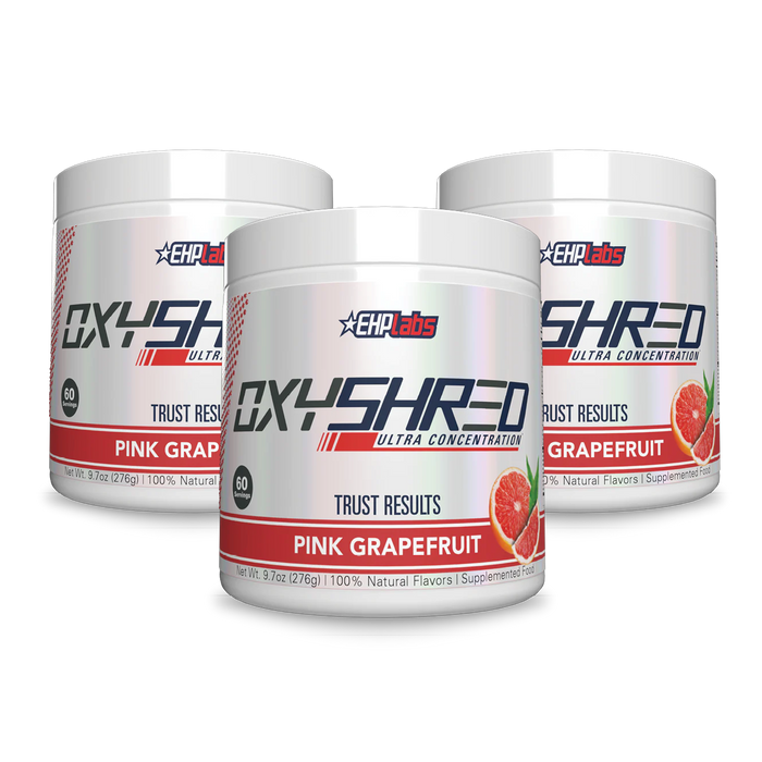 EHP Labs Ultra Concentration OxyShred Pink Grapefruit 3 x 282g (Triple Pack) - Out of Date