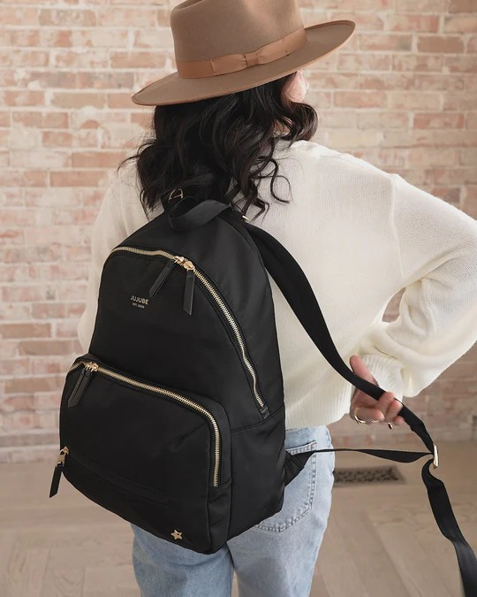 Everyone needs a trusty, everyday bag, and the Everyday Backpack from JuJuBe is here to be just that

Machine washable
11 pockets, including 2 insulated bottle pockets
Travel made easy with a trolley sleeve and removable stroller straps
Comfortable, adjustable shoulder straps
Removable stroller straps
Cushioned changing pad