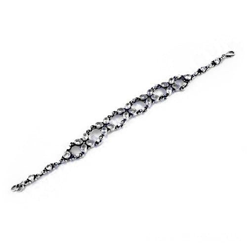 Fabulous Cubic Zirconia Gemstone Silver Bracelet