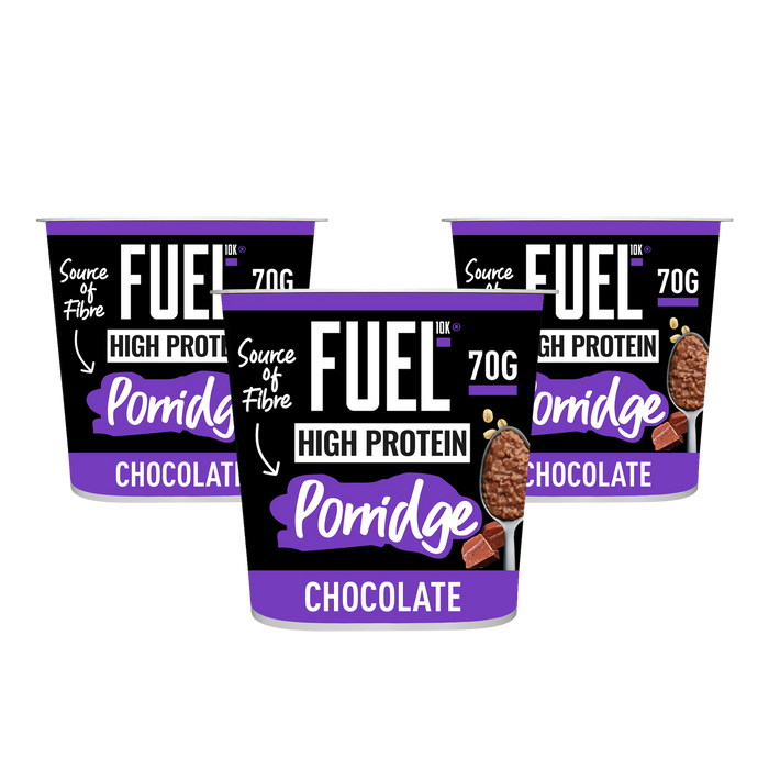 Fuel10k Chocolate Protein Porridge Pots 12 x 70g - Out of Date