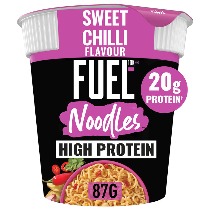 FUEL10K High Protein Sweet Chilli Instant Noodles Snack Pot 8 x 87g (case) - Short Dated