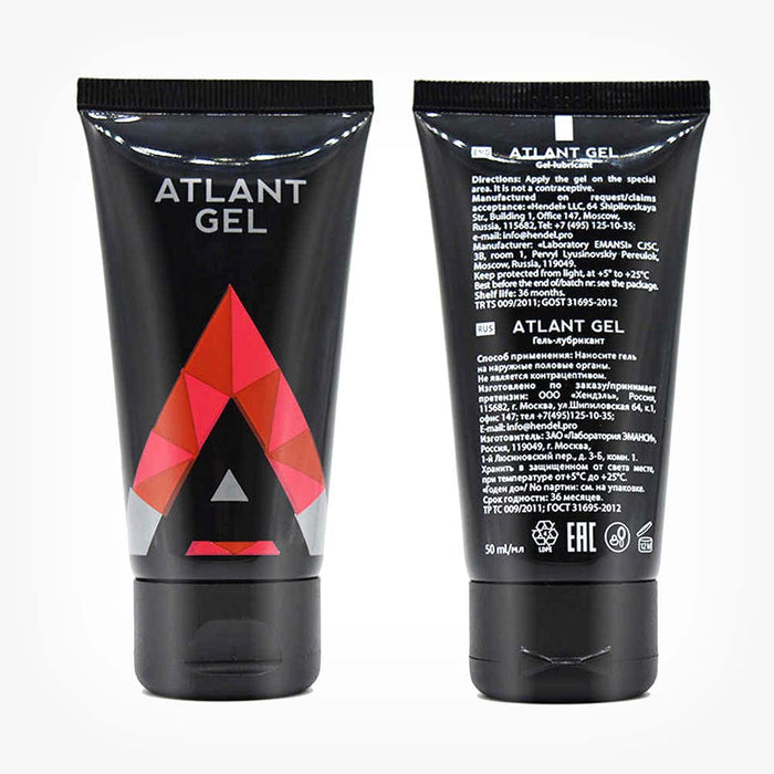 Gel ATLANT GEL, pentru erecții puternice, întârzierea ejaculării și mărirea penisului în lungime și grosime, 50 ml