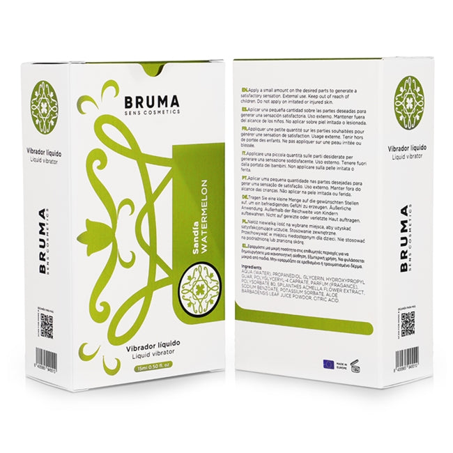 Gel pentru stimulare si excitare BRUMA - LIQUID VIBRATOR, senzatie de furnicaturi, aroma de pepene, 15 ml