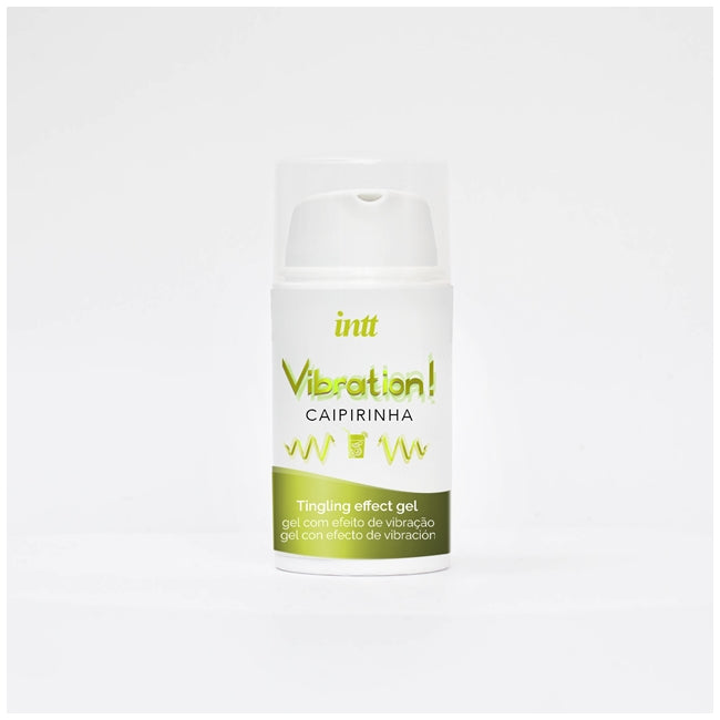 Gel pentru stimulare si excitare INTT Vibration! CAIPIRINHA, cu efect de incalzire, ALB, Unisex, 15 ml