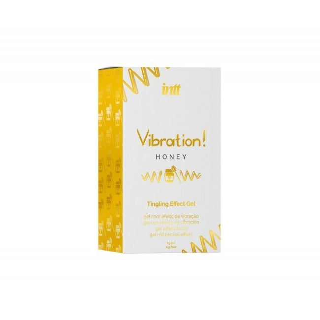 Gel pentru stimulare si excitare, INTT Vibration! HONEY, cu efect de incalzire, ALB Unisex, 15 ml