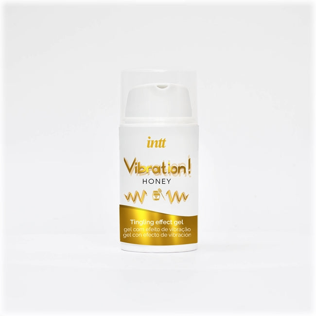 Gel pentru stimulare si excitare, INTT Vibration! HONEY, cu efect de incalzire, ALB Unisex, 15 ml