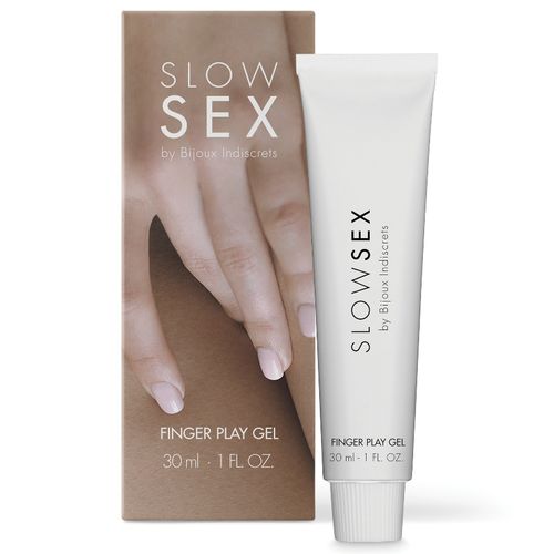 Gel unisex Slow Sex by BIJOUX INDISCRETS Finger Play, pentru stimularea zonelor erogene și lubrifiere, 30 ml