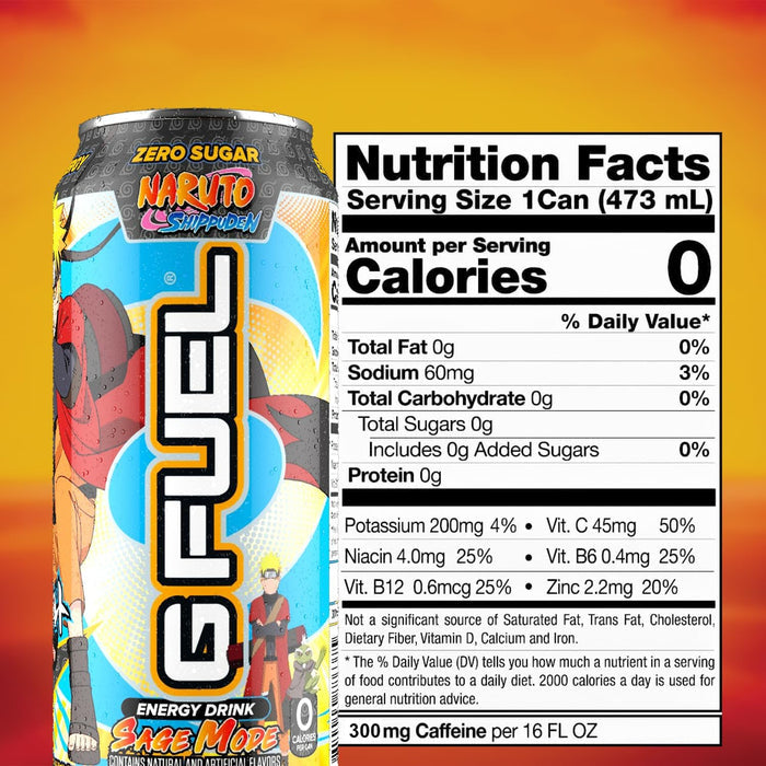 GFuel Naruto Shippudeen Sage Mode 12 x 473ml (case) - Out of Date