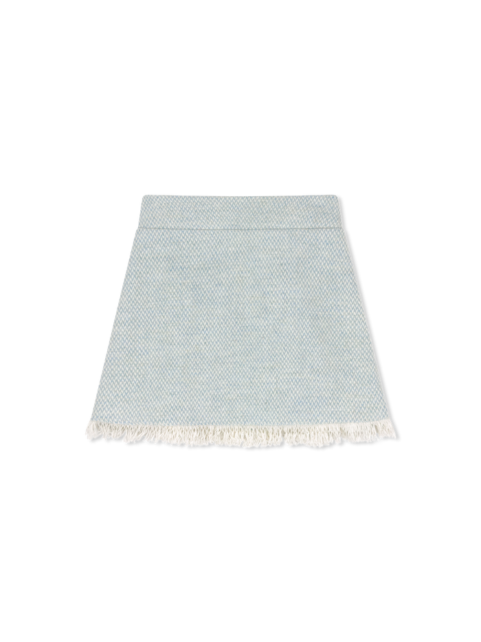 Girls Kensington Tweed Skirt in Tweed. Pairs with the Jane Blouse in Cream. A fall perfect look for any family portrait session!&nbsp;