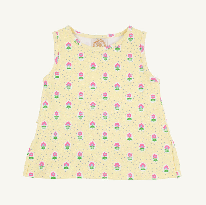 Our sweet Love You Back Top in Fairway Floral is perfect for mixing and matching with all her favorite pieces! Premium Pima Cotton Knit fabric ensures she stays comfortable from morning adventures to afternoon playdates while the versatile design makes getting dressed a breeze. A wardrobe staple that brings breezy island style and timeless Southern elegance to every sunny day.
