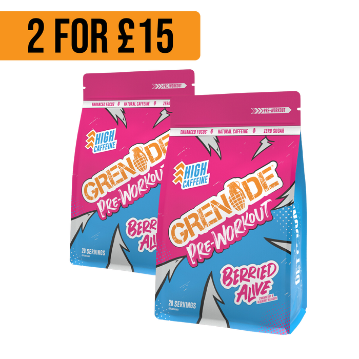 Grenade Berried Alive Pre Workout (2 for £15) 2 x 330g - Short Dated