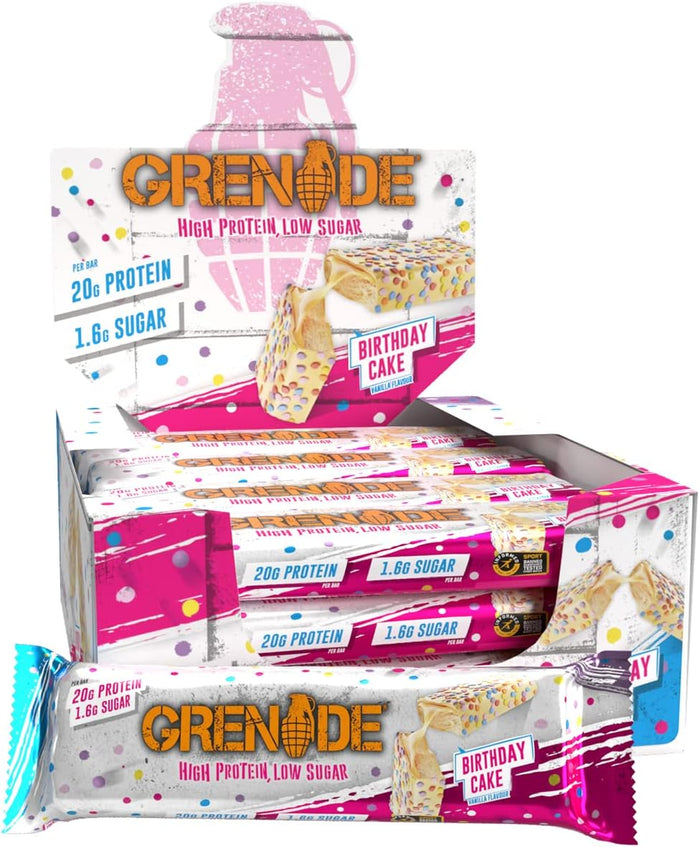 Grenade Birthday Cake Carb Killa Bar 12 x 60g