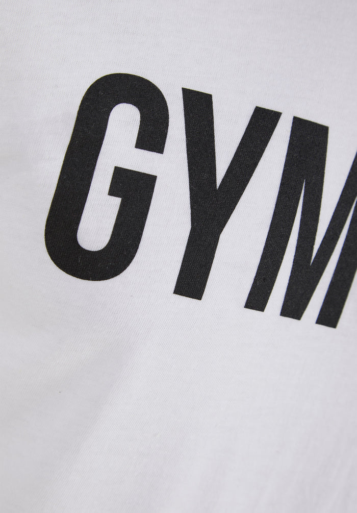 Gymstop Black on White T-Shirt