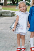 A sweet choice for the school season, our Blessings Bloomer Set features a soft Legacy White knit top with a classic Peter Pan collar and adorable front pockets in our Homeroom Blooms print.

Paired with coordinating bloomers or shorts this timeless set is perfect for back-to-school days and making memories all year long.
