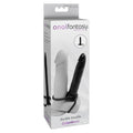 Inel dublu pentru penis cu dildo PIPEDREAM Anal Fantasy, pentru dublă penetrare, lungime 13.1 cm, negru