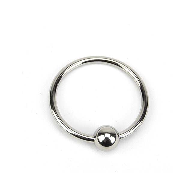 Inel pentru penis Bound to Please - Glans Ring, din metal, argintiu, 30 mm