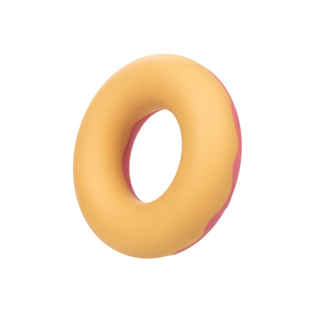 Inel pentru penis CALEXOTICS Dickin’ Donuts, în formă de gogoașă, din silicon elastic și confortabil, diametru 2.5 cm, roz