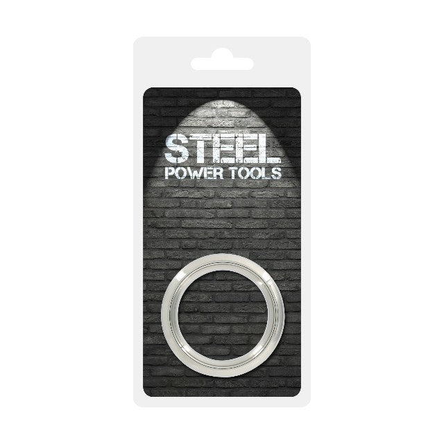 Inel pentru penis STEEL POWER TOOLS Cockring RVS, din oțel inoxidabil, grosime 8 mm, diametru 40 mm, argintiu