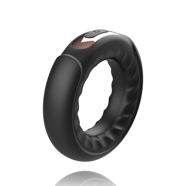 Inel vibrator pentru penis ANBIGUO Adriano, 7 functii de vibratie, rezistent la apa IPX7, negru