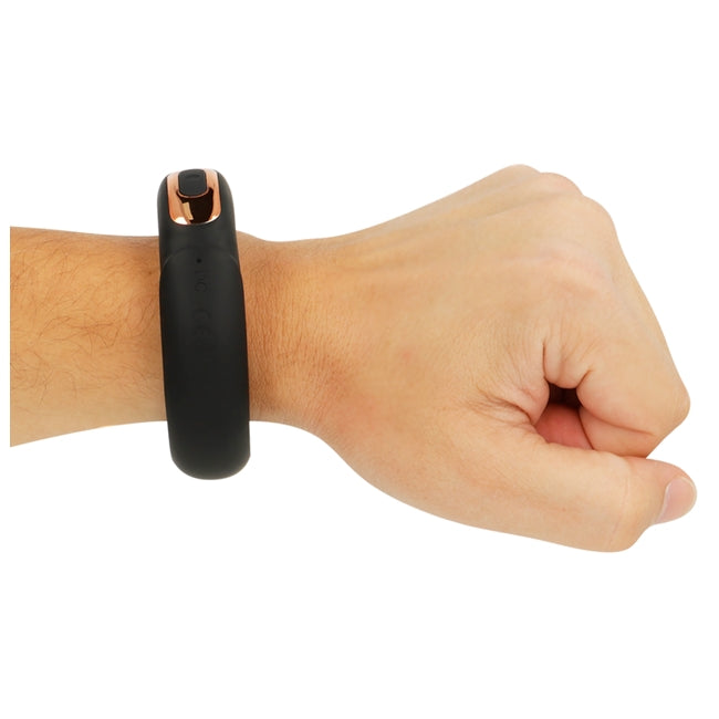 Inel vibrator pentru penis ANBIGUO Adriano, 7 functii de vibratie, rezistent la apa IPX7, negru