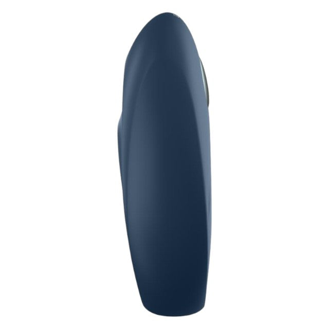 Inel vibrator SATISFYER - Mighty, control prin aplicatie, pentru stimularea erectiei, albastru
