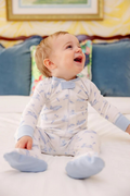 Infant Boys Knox`s Night Night Footed Pajamas in Lindon Hill Hops Blue