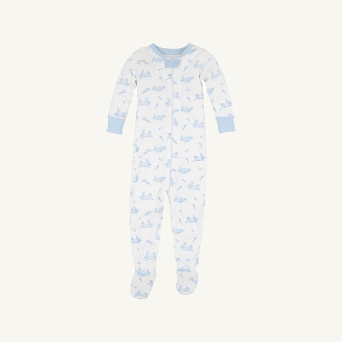 Infant Boys Knox`s Night Night Footed Pajamas in Lindon Hill Hops Blue