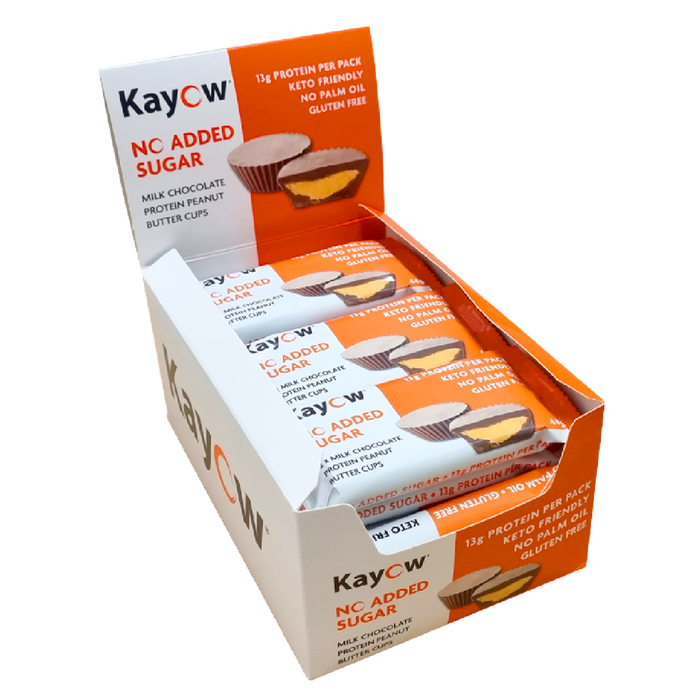 Kayow Nutrition High Protein No Added Sugar Peanut Butter Cups 12 x 44g - Out of Date