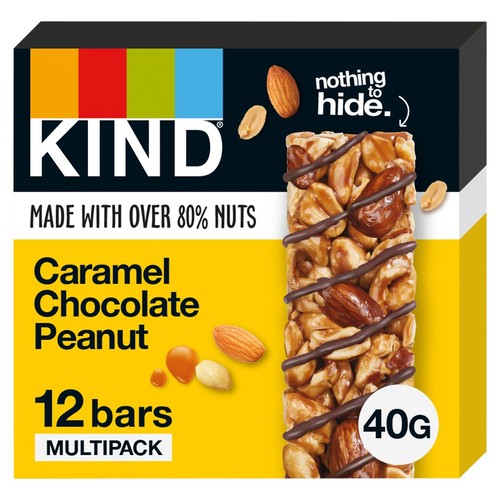 KIND Caramel Chocolate Peanut 12 x 40g - Out of Date