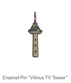 Lapel Pin - Vilnius TV Tower