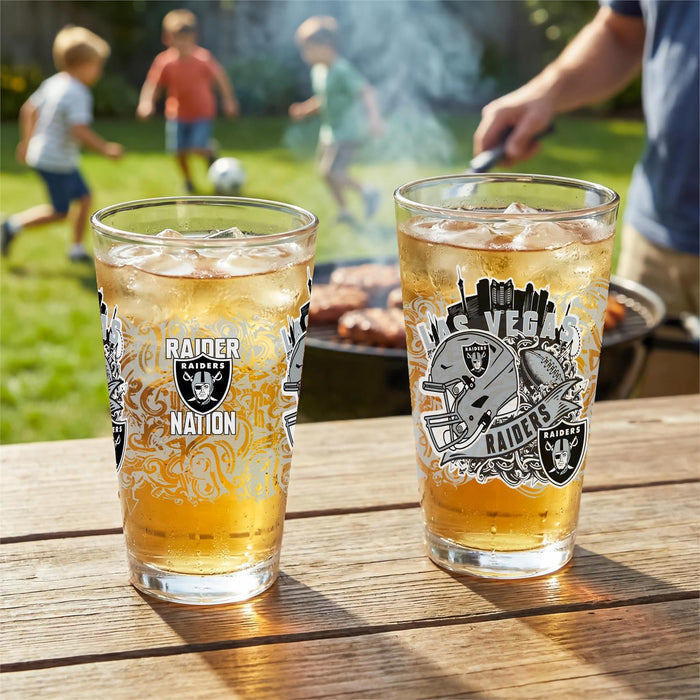 Las Vegas Raiders 16oz Glass Pint