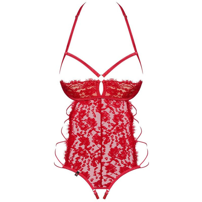 Lenjerie sexy teddy Obsessive Rediosa, rosu, S/M