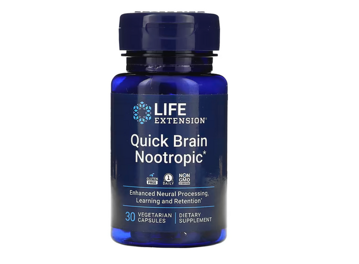 Life Extension Quick Brain Nootropic 30 VCaps - Out of Date