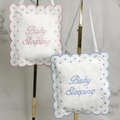 Linen Baby Sleeping Sign Pillow