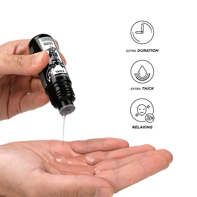 Lubrifiant anal BLACK HOLE - Extra Dilatation, textura groasa, relaxant, pe baza de silicon, 30 ml
